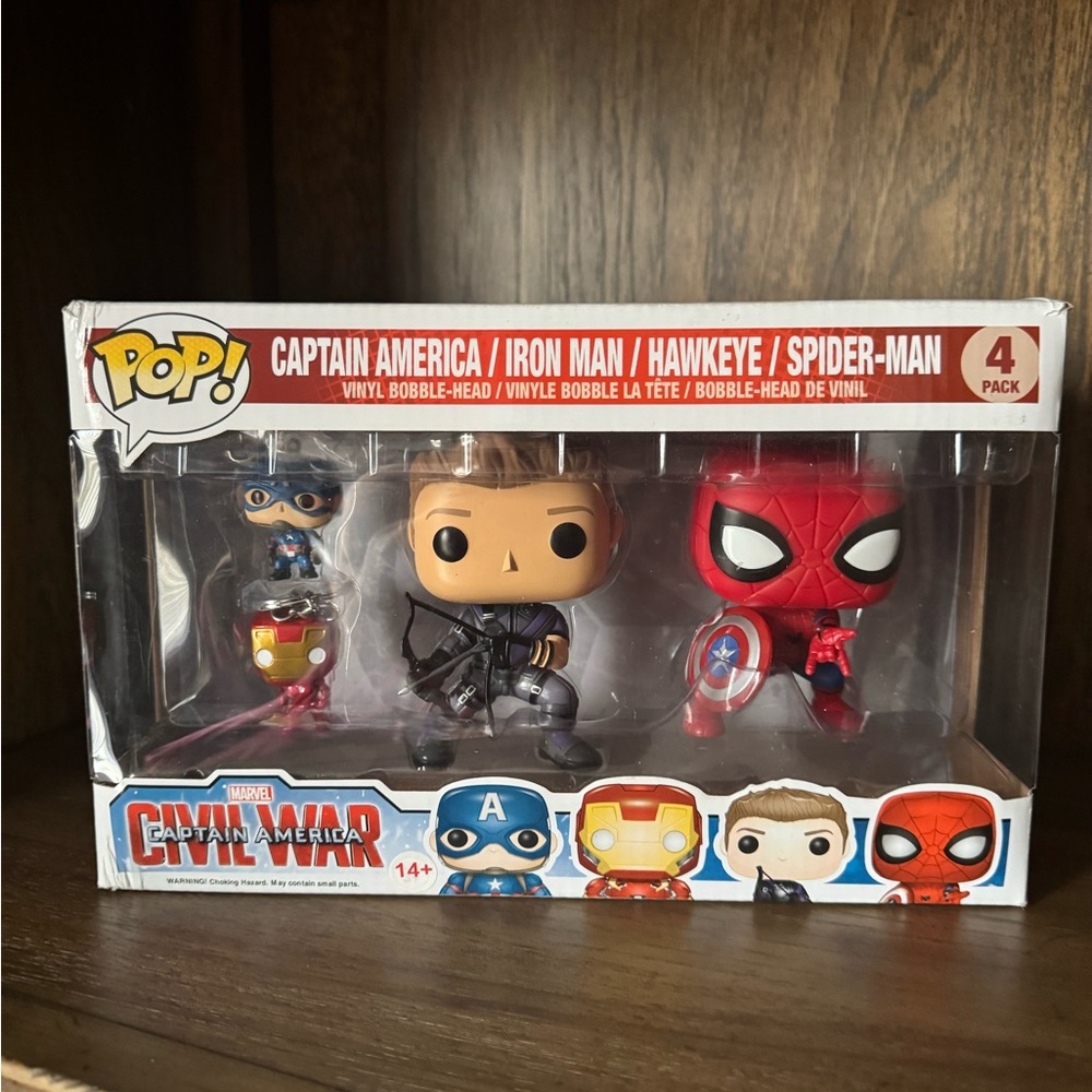 FUNKO POP Marvel Civil War 4-pack.